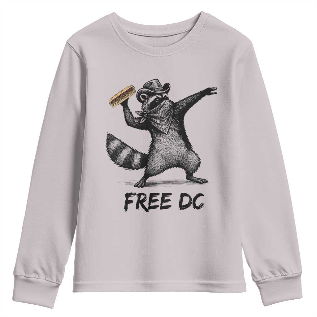 The Sandwich Guy Free DC Youth Sweatshirt Funny Racoon Meme TS14 Ice Gray Print Your Wear