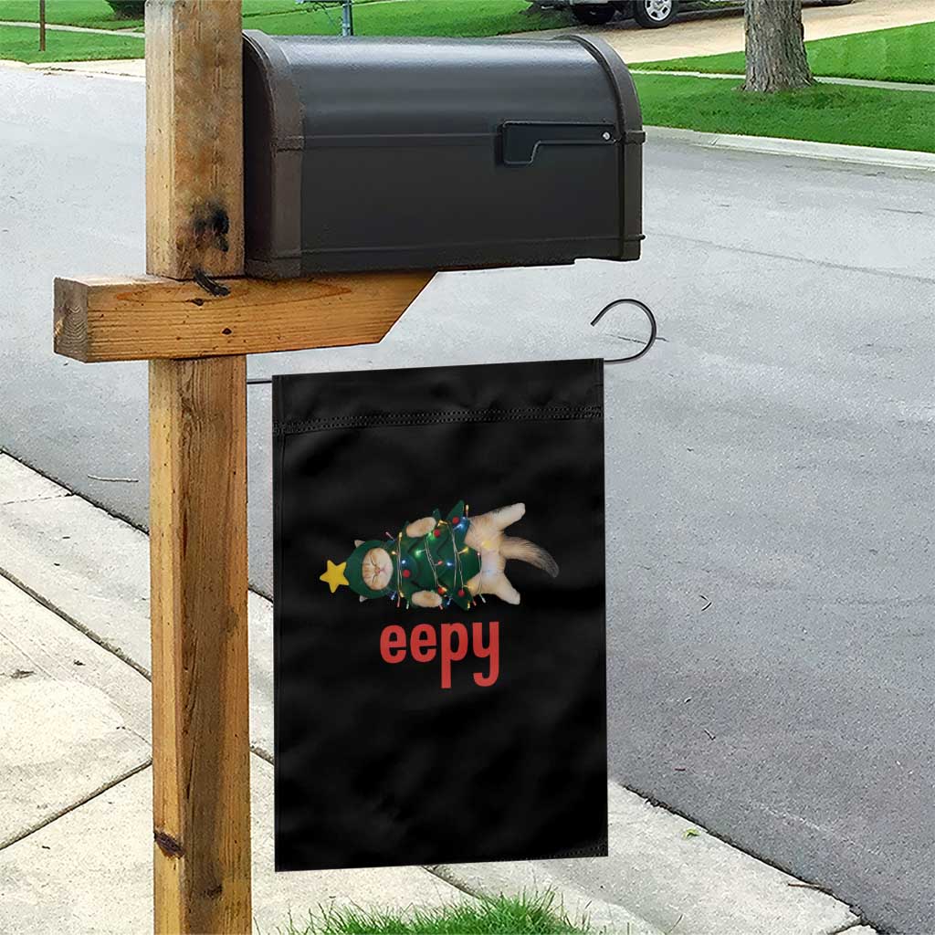Cat Christmas Meme Garden Flag Eepy Kitten Silly Sleepy TS14 Print Your Wear