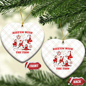 Funny Santa Xmas Ceramic Ornament Rizz Em With The Tism TS14 Print Your Wear
