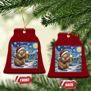 Otter Beer Xmas Ceramic Ornament Starry Night Van Gogh TS14 Print Your Wear
