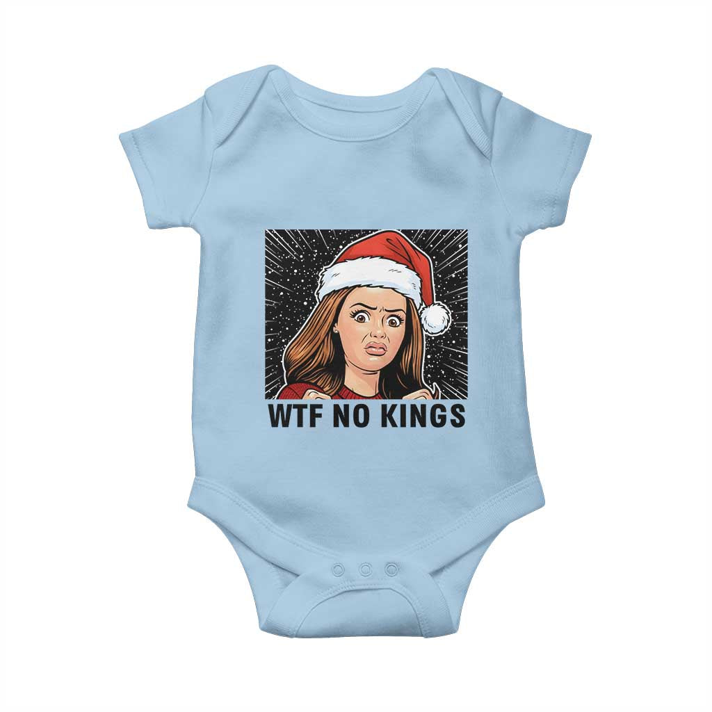 No Kings Baby Onesie Funny Disgusting Doll Face Meme Christmas TS14 Light Blue Print Your Wear