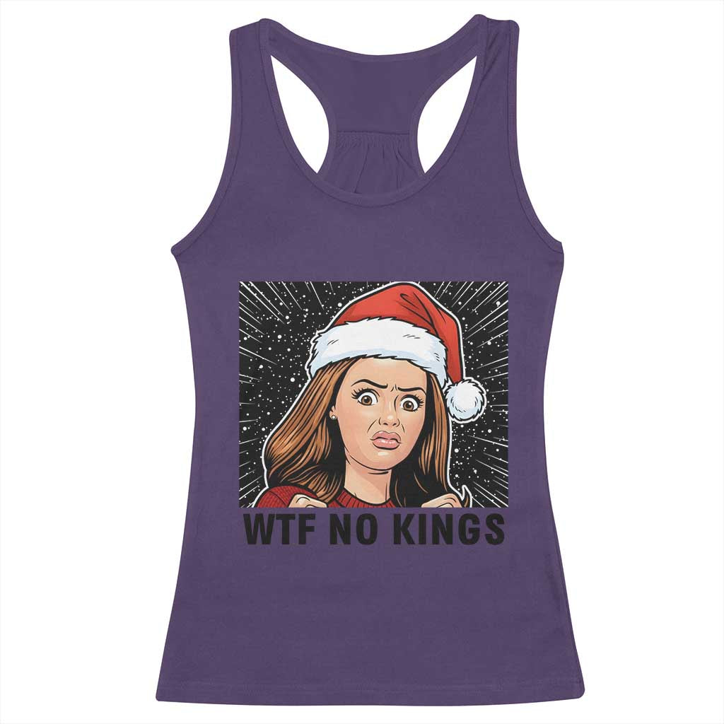 No Kings Racerback Tank Top Funny Disgusting Doll Face Meme Christmas TS14 Purple Print Your Wear