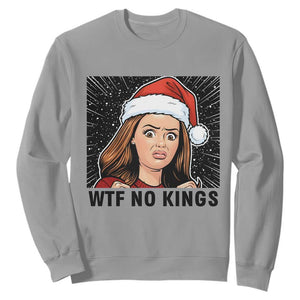No Kings Sweatshirt Funny Disgusting Doll Face Meme Christmas TS14 Sport Gray Print Your Wear