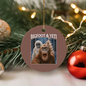 Funny Bigfoot Selfie Ceramic Ornament Sasquatch Yeti Xmas TS14 1pc Mocha Print Your Wear