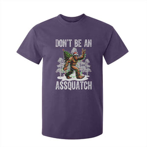 Funny Bigfoot Christmas T Shirt For Kid Do Not Be An Assquatch TS14 Purple Print Your Wear