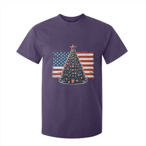 Patriotic American Flag Christmas T Shirt For Kid TS14 Purple Print Your Wear