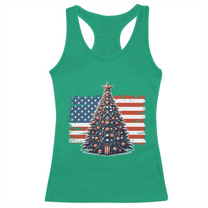 Patriotic American Flag Christmas Racerback Tank Top TS14 Irish Green Print Your Wear