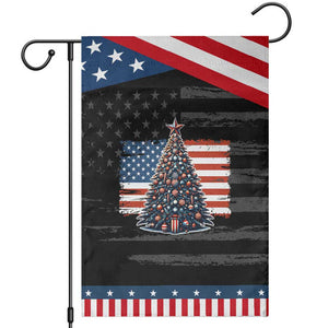 Patriotic American Flag Christmas Garden Flag TS14 Distressed Black Blue Print Your Wear