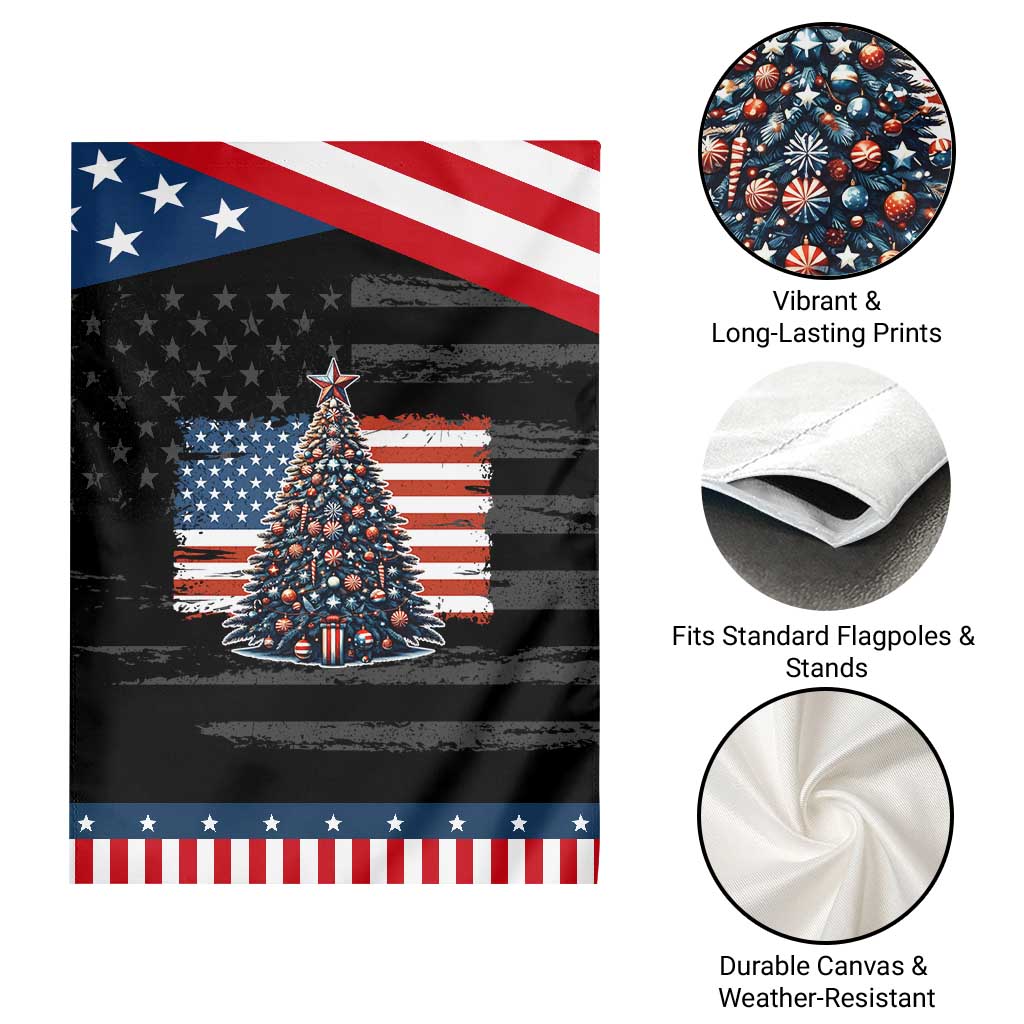 Patriotic American Flag Christmas Garden Flag TS14 Print Your Wear