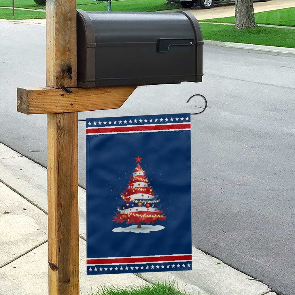 Christmas Tree American Flag Patriotic Garden Flag TS14 Classic Blue Red Print Your Wear