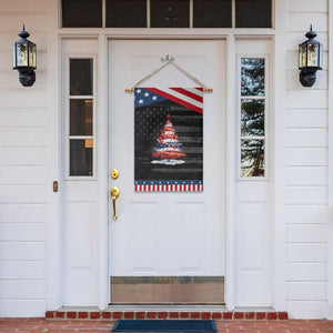 Christmas Tree American Flag Patriotic Garden Flag TS14 Print Your Wear