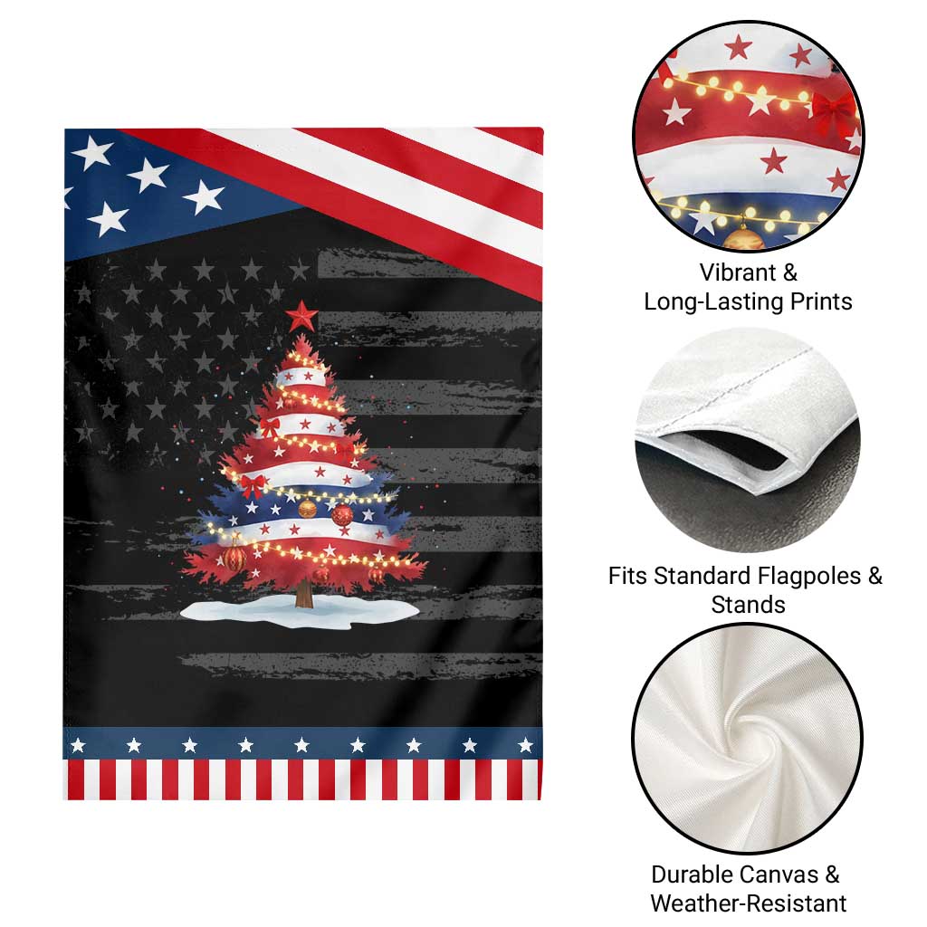 Christmas Tree American Flag Patriotic Garden Flag TS14 Print Your Wear