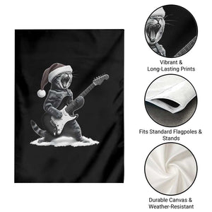 Funny Cat Guitar Garden Flag Rock and Roll Christmas TS14 Print Your Wear