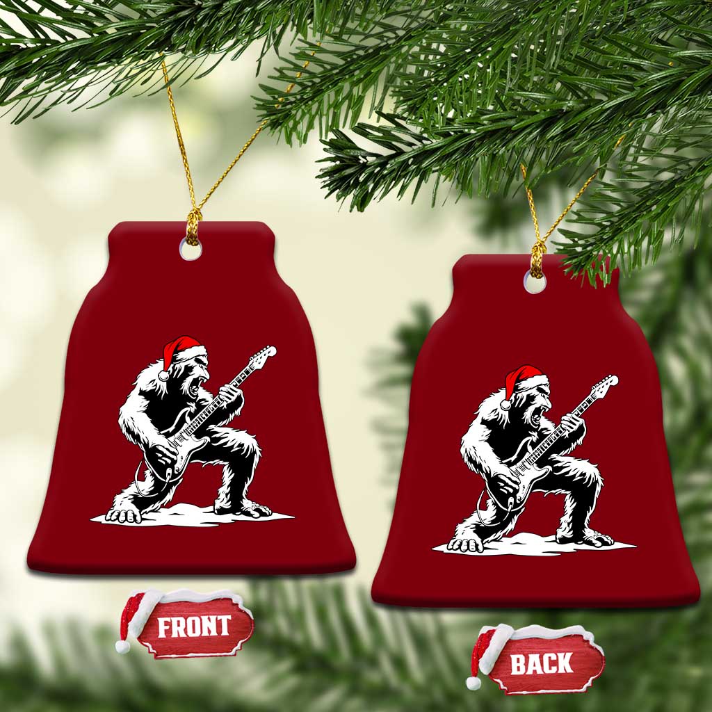 Funny Bigfoot Guitar Ceramic Ornament Rock and Roll Xmas TS14 Print Your Wear