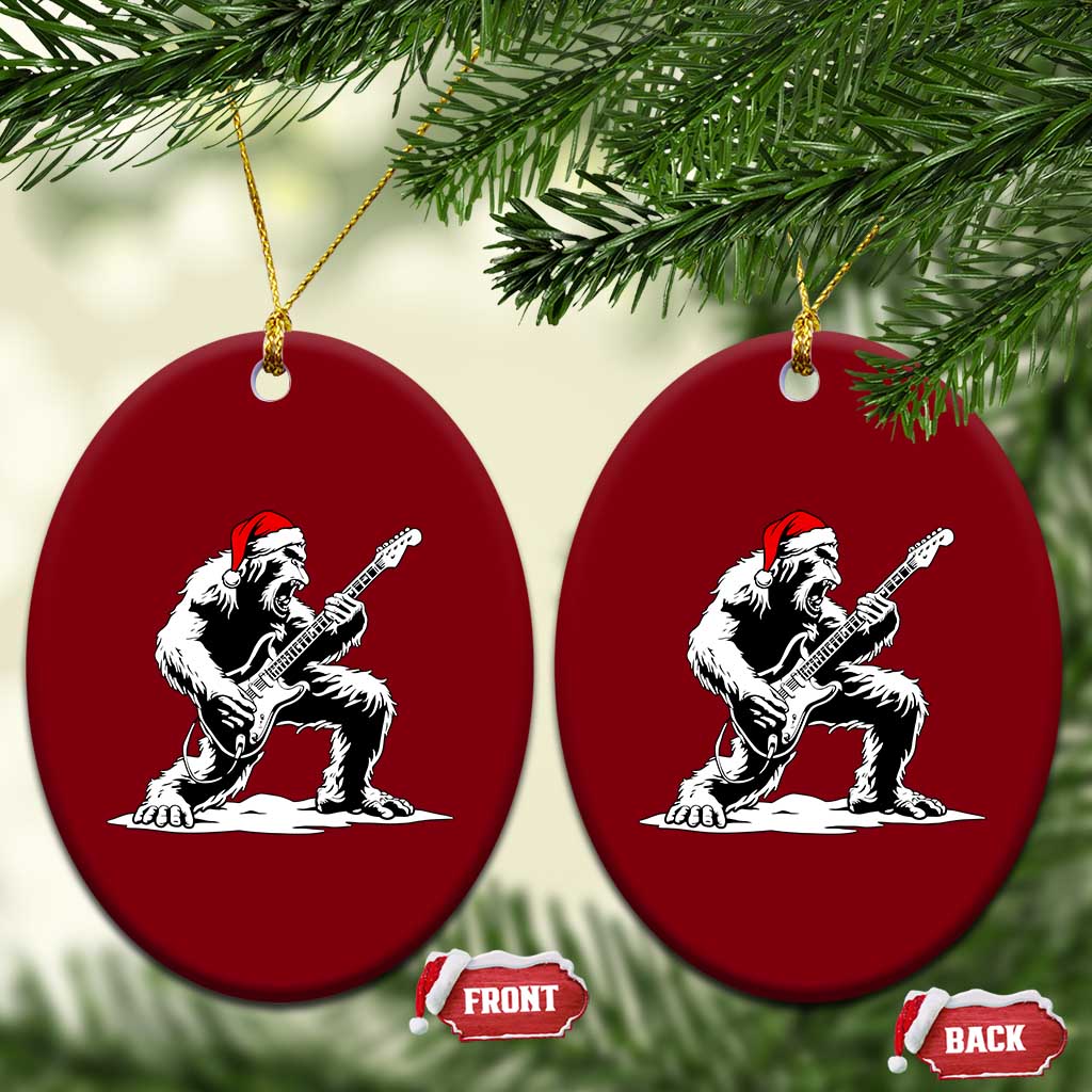 Funny Bigfoot Guitar Ceramic Ornament Rock and Roll Xmas TS14 Print Your Wear