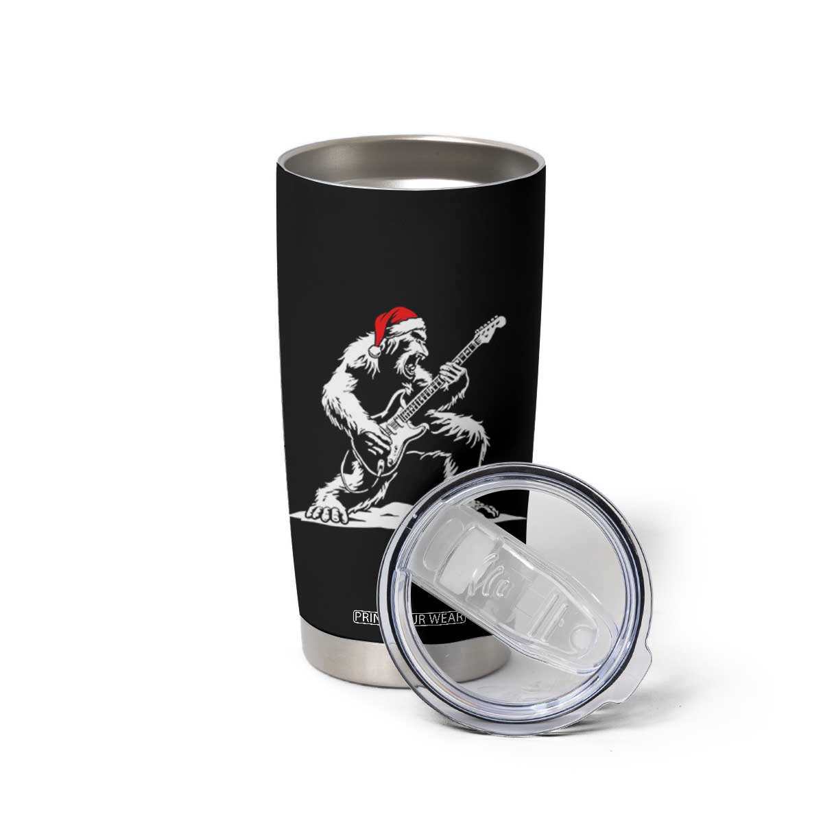 Funny Bigfoot Guitar Tumbler Cup Rock and Roll Christmas TS14 Print Your Wear