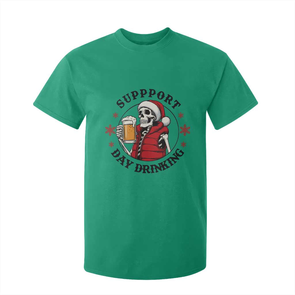 Funny Skeleton Beer Christmas T Shirt For Kid Support Day Drinking TS14 Irish Green Print Your Wear