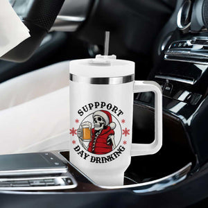 Funny Skeleton Beer Christmas Tumbler With Handle Support Day Drinking TS14 Print Your Wear