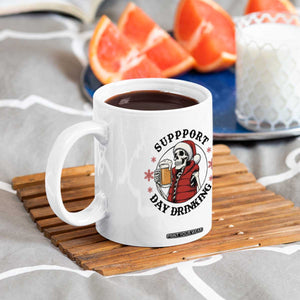 Funny Skeleton Beer Christmas Coffee Mug Support Day Drinking TS14 Print Your Wear