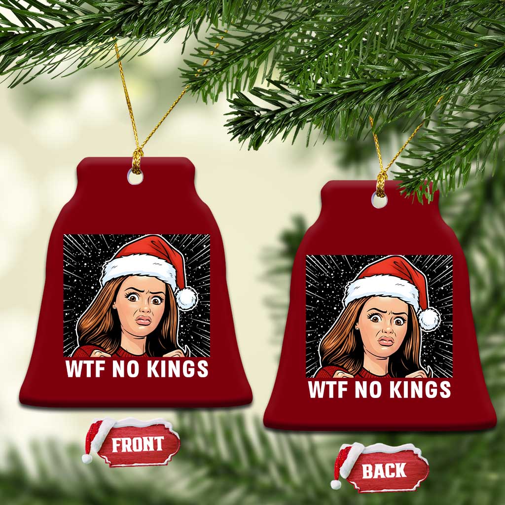 No Kings Ceramic Ornament Funny Doll Face Meme Xmas TS14 Print Your Wear