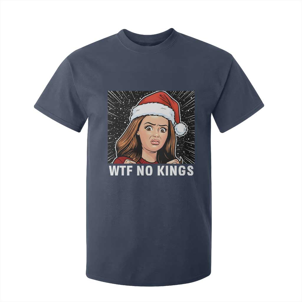 No Kings T Shirt For Kid Funny Doll Face Meme Christmas TS14 Navy Print Your Wear