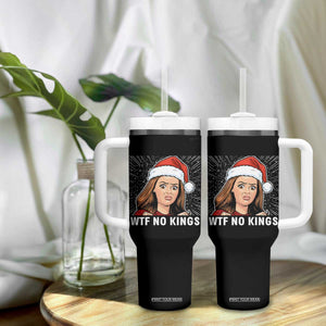 No Kings Tumbler With Handle Funny Doll Face Meme Christmas TS14 Print Your Wear