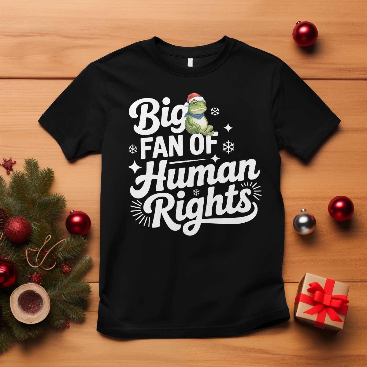 Resist Frog Christmas T Shirt Big Fan Of Human Rights Political Meme TS14 Black Print Your Wear