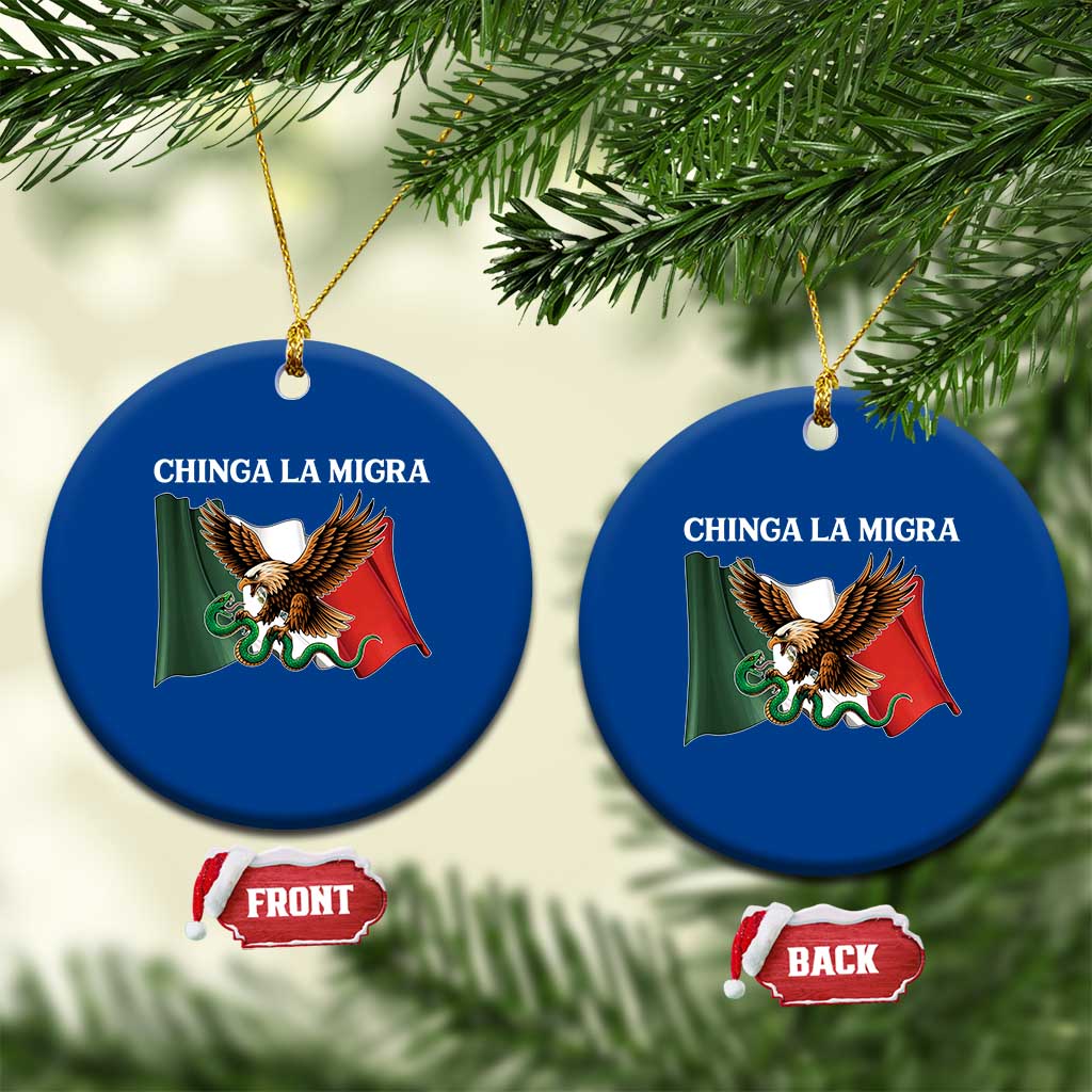 Immigration Rights Protest Ceramic Ornament Chinga La Migra Anti Fascism TS14 1pc Blue Print Your Wear
