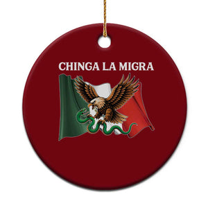 Immigration Rights Protest Ceramic Ornament Chinga La Migra Anti Fascism TS14 1pc Red Print Your Wear