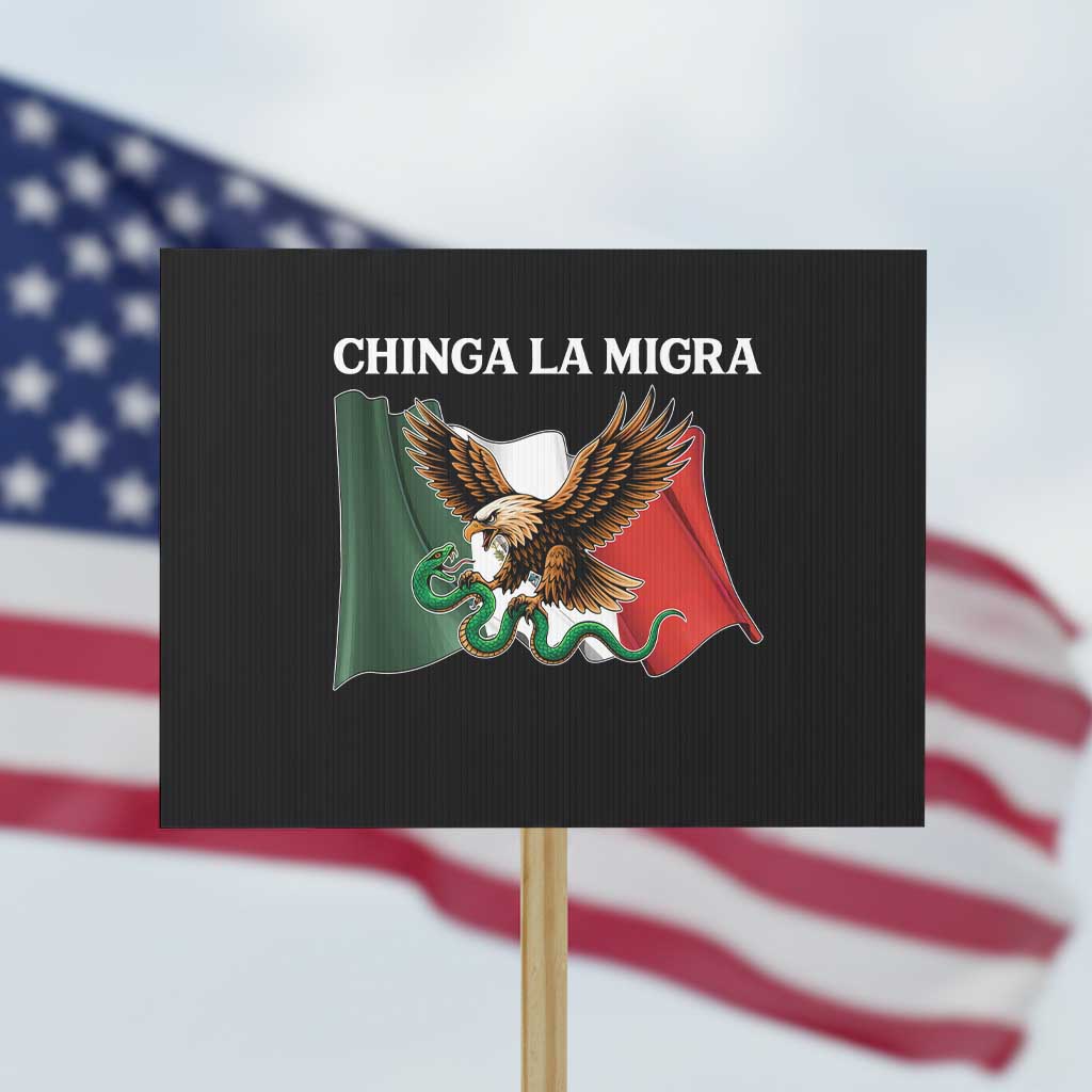 Immigration Rights Protest Protest Sign Chinga La Migra Anti Fascism TS14 Horizontal 18