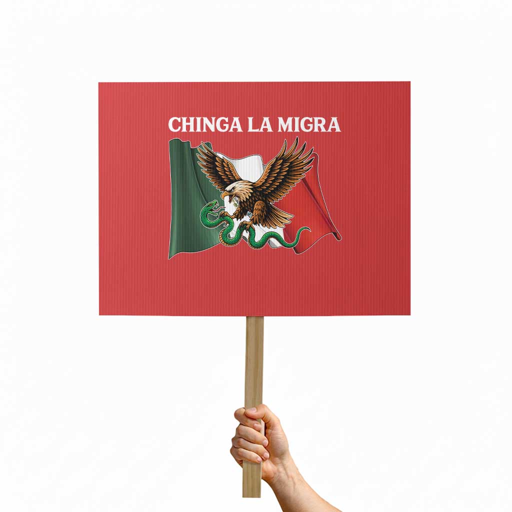 Immigration Rights Protest Protest Sign Chinga La Migra Anti Fascism TS14 Horizontal 18