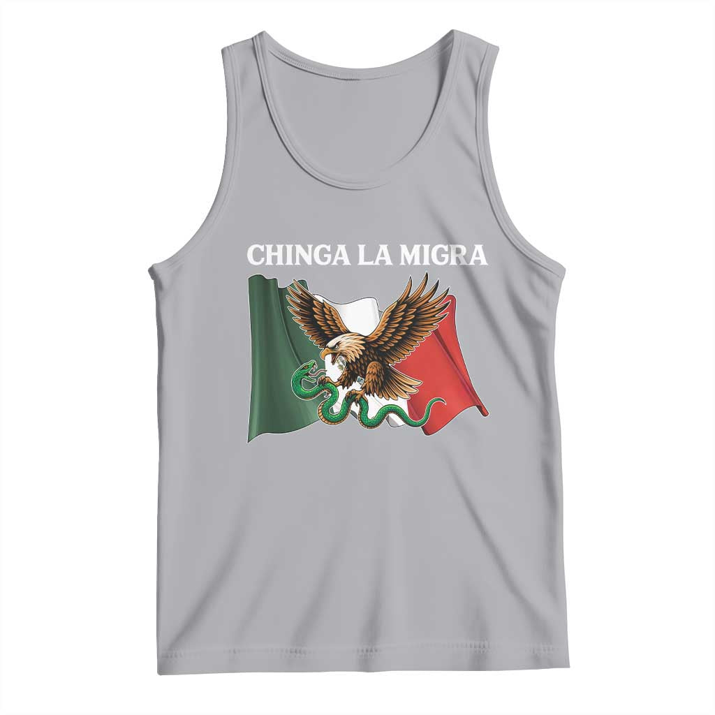 Immigration Rights Protest Tank Top Chinga La Migra Anti Fascism TS14 Athletic Heather Print Your Wear