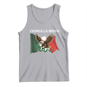 Immigration Rights Protest Tank Top Chinga La Migra Anti Fascism TS14 Athletic Heather Print Your Wear