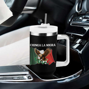 Immigration Rights Protest Tumbler With Handle Chinga La Migra Anti Fascism TS14 Print Your Wear