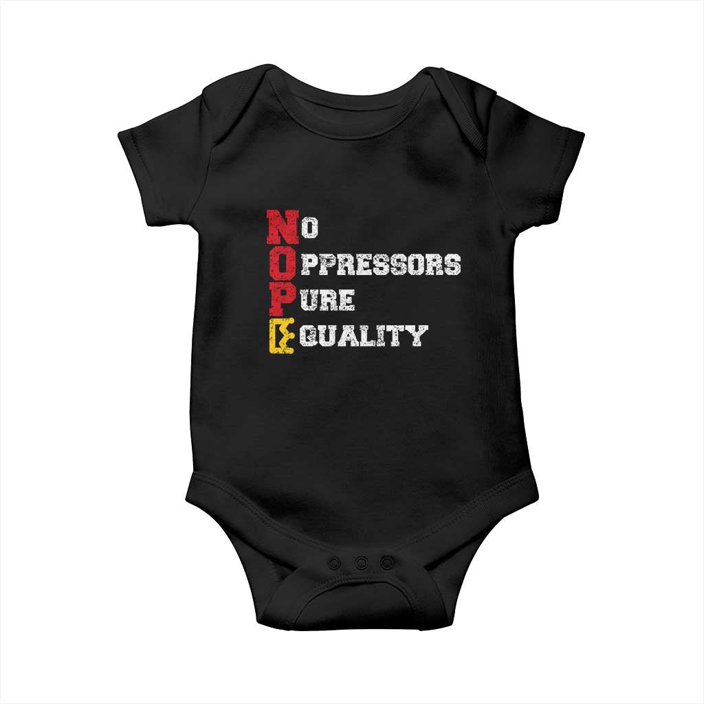 No Kings Baby Onesie No Oppressors Pure Equality TS14 Black Print Your Wear