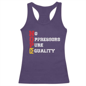 No Kings Racerback Tank Top No Oppressors Pure Equality TS14 Purple Print Your Wear