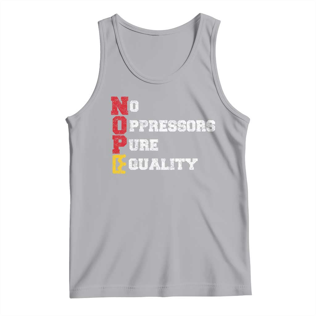 No Kings Tank Top No Oppressors Pure Equality TS14 Athletic Heather Print Your Wear