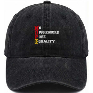 No Kings Washed Cotton Baseball Cap No Oppressors Pure Equality TS14 Washed Cap Universal Fit Black Print Your Wear