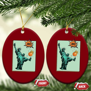 No Kings Ceramic Ornament Statue of Liberty Political Protest TS14 Print Your Wear