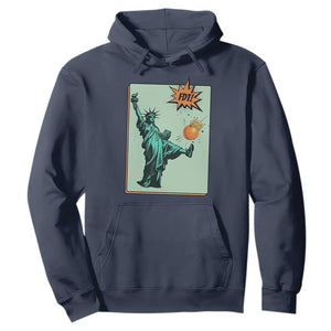 No Kings Hoodie Statue of Liberty Political Protest TS14 Navy Print Your Wear