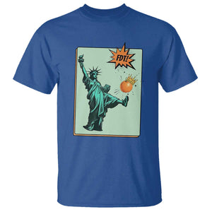 No Kings T Shirt Statue of Liberty Political Protest TS14 Royal Blue Print Your Wear
