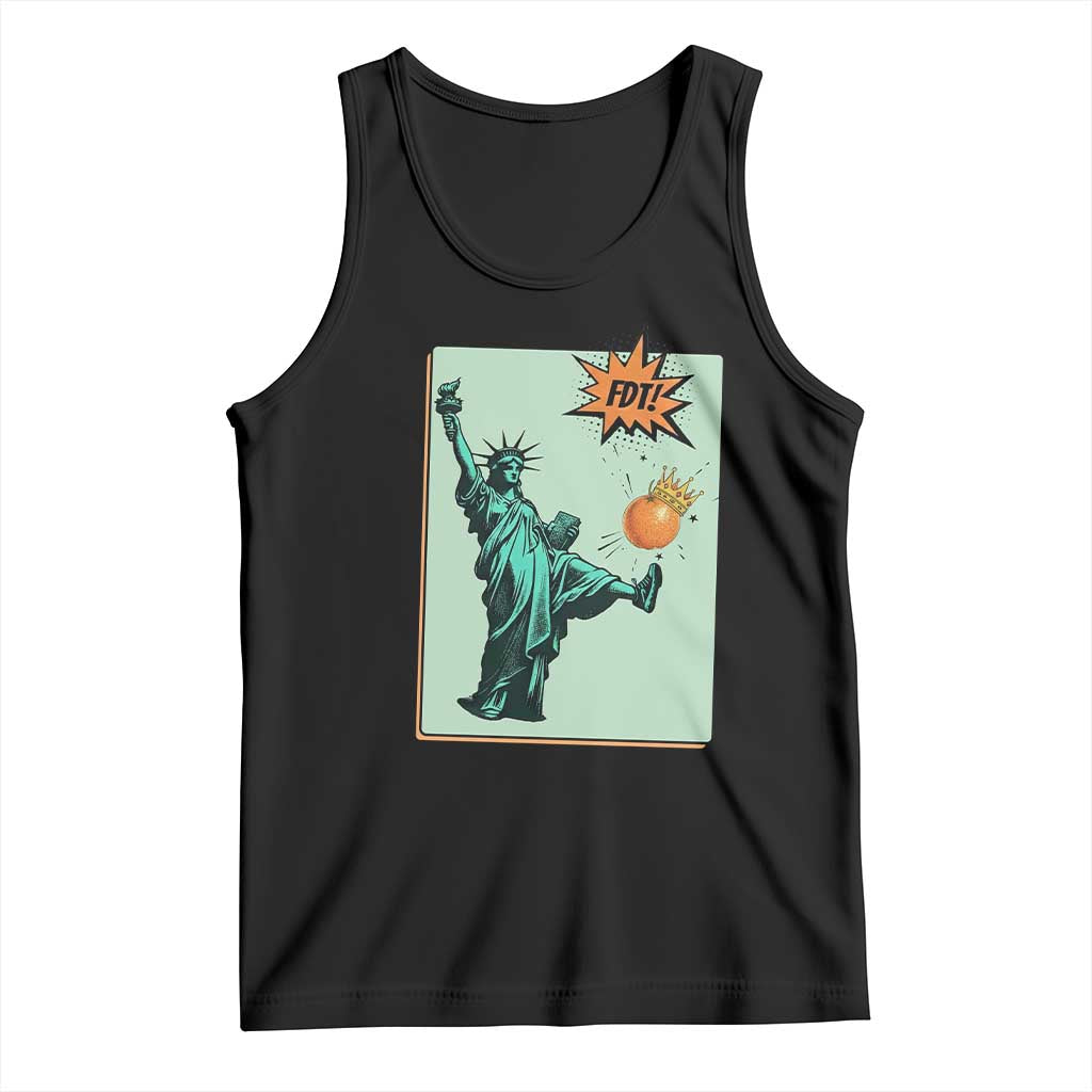 No Kings Tank Top Statue of Liberty Political Protest TS14 Black Print Your Wear