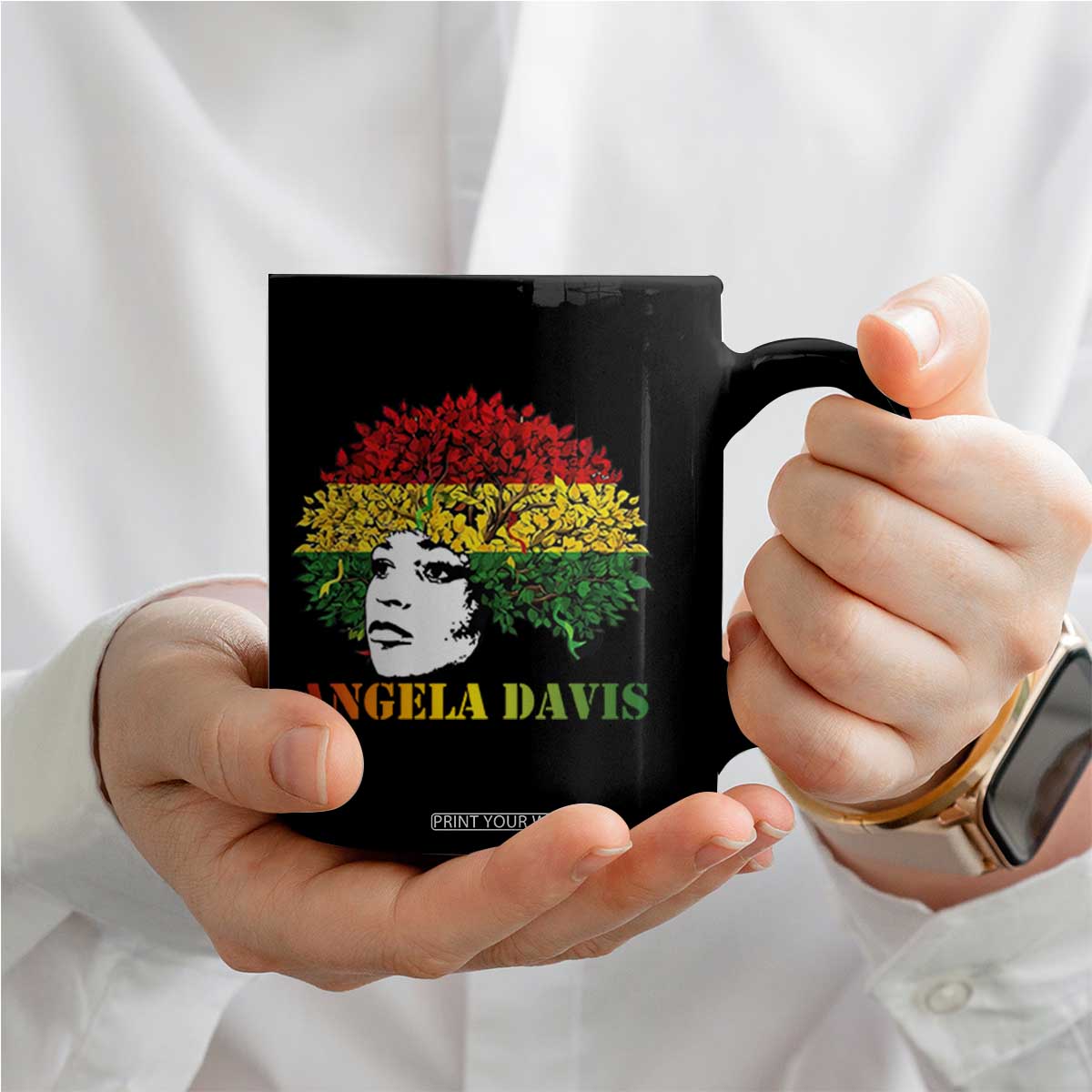 Angela Davis Coffee Mug Black History Month TS14 Print Your Wear