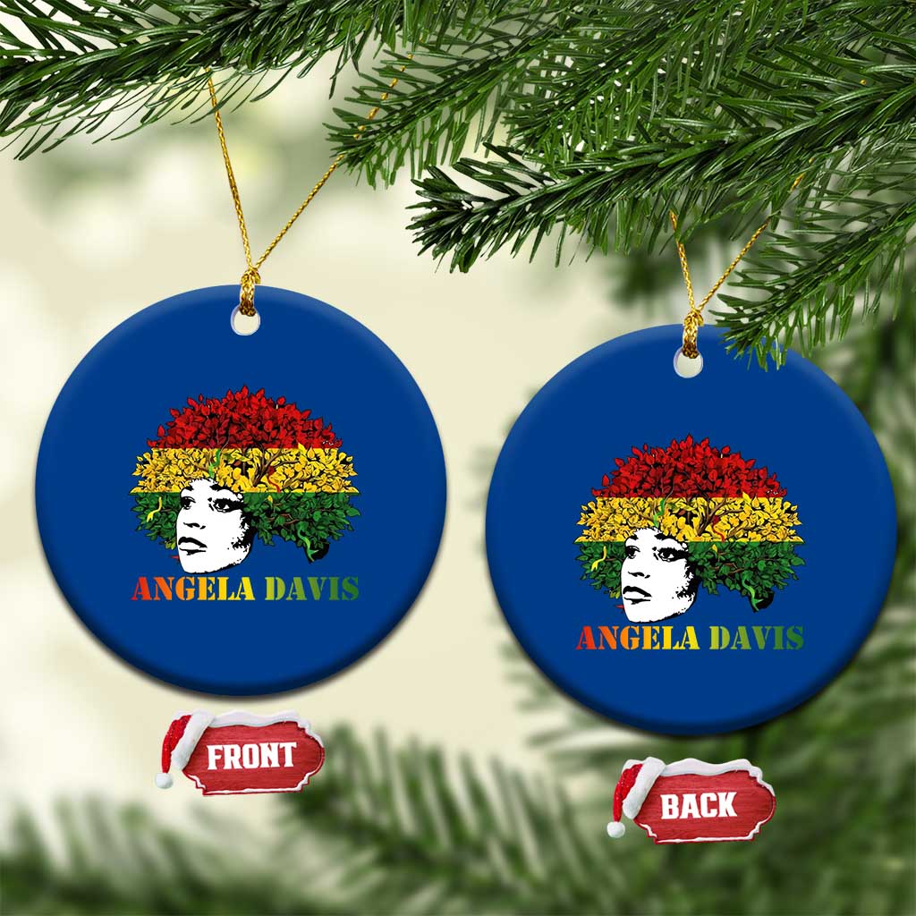 Angela Davis Ceramic Ornament Black History Month TS14 1pc Blue Print Your Wear
