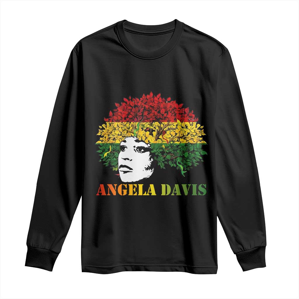 Angela Davis Long Sleeve Shirt Black History Month TS14 Black Print Your Wear