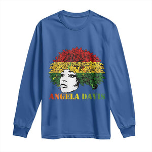 Angela Davis Long Sleeve Shirt Black History Month TS14 Royal Blue Print Your Wear