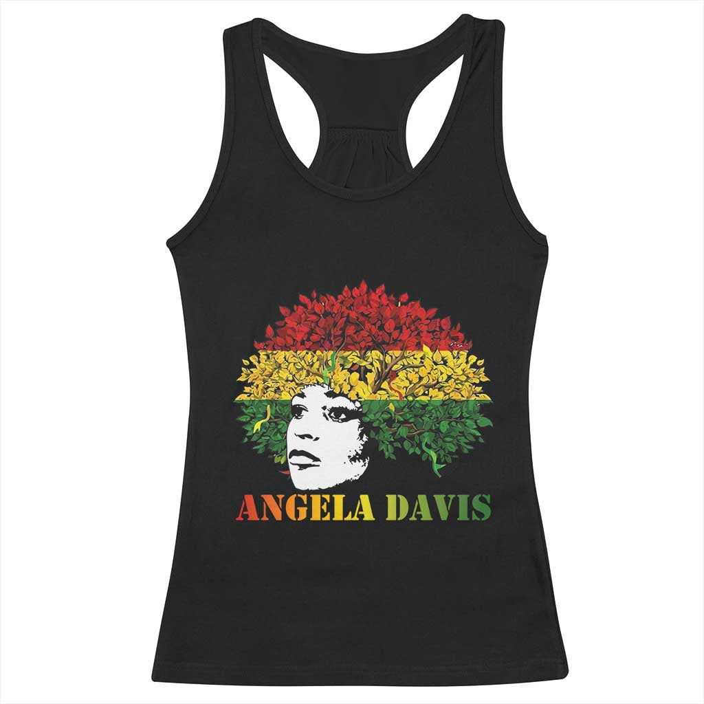 Angela Davis Racerback Tank Top Black History Month TS14 Black Print Your Wear