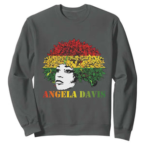 Angela Davis Sweatshirt Black History Month TS14 Dark Heather Print Your Wear