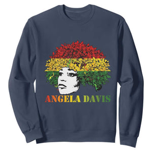 Angela Davis Sweatshirt Black History Month TS14 Navy Print Your Wear
