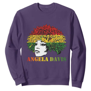 Angela Davis Sweatshirt Black History Month TS14 Purple Print Your Wear